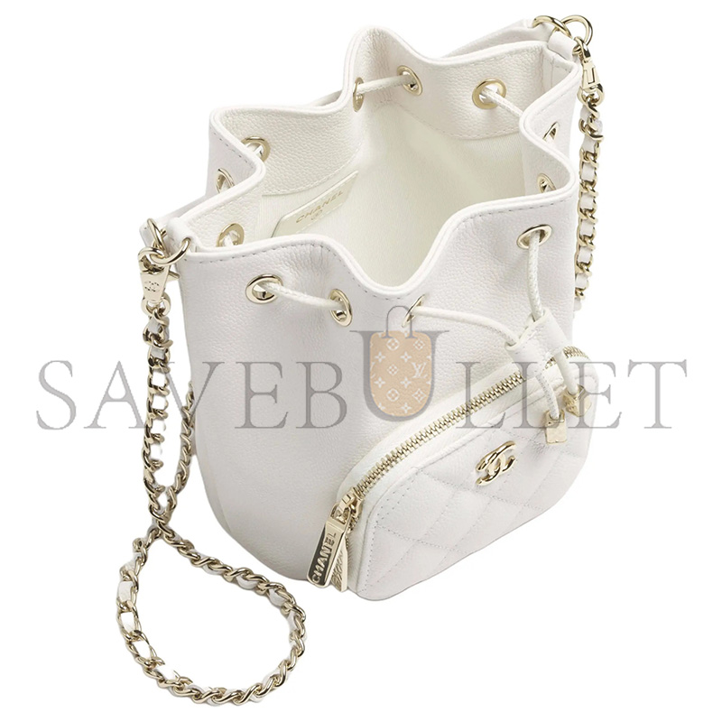 CHANEL 25B BUCKET BAG IN GRAINED EMBOSSED SHINY CALFSKIN AP4775 (12.5*10*7.5cm)